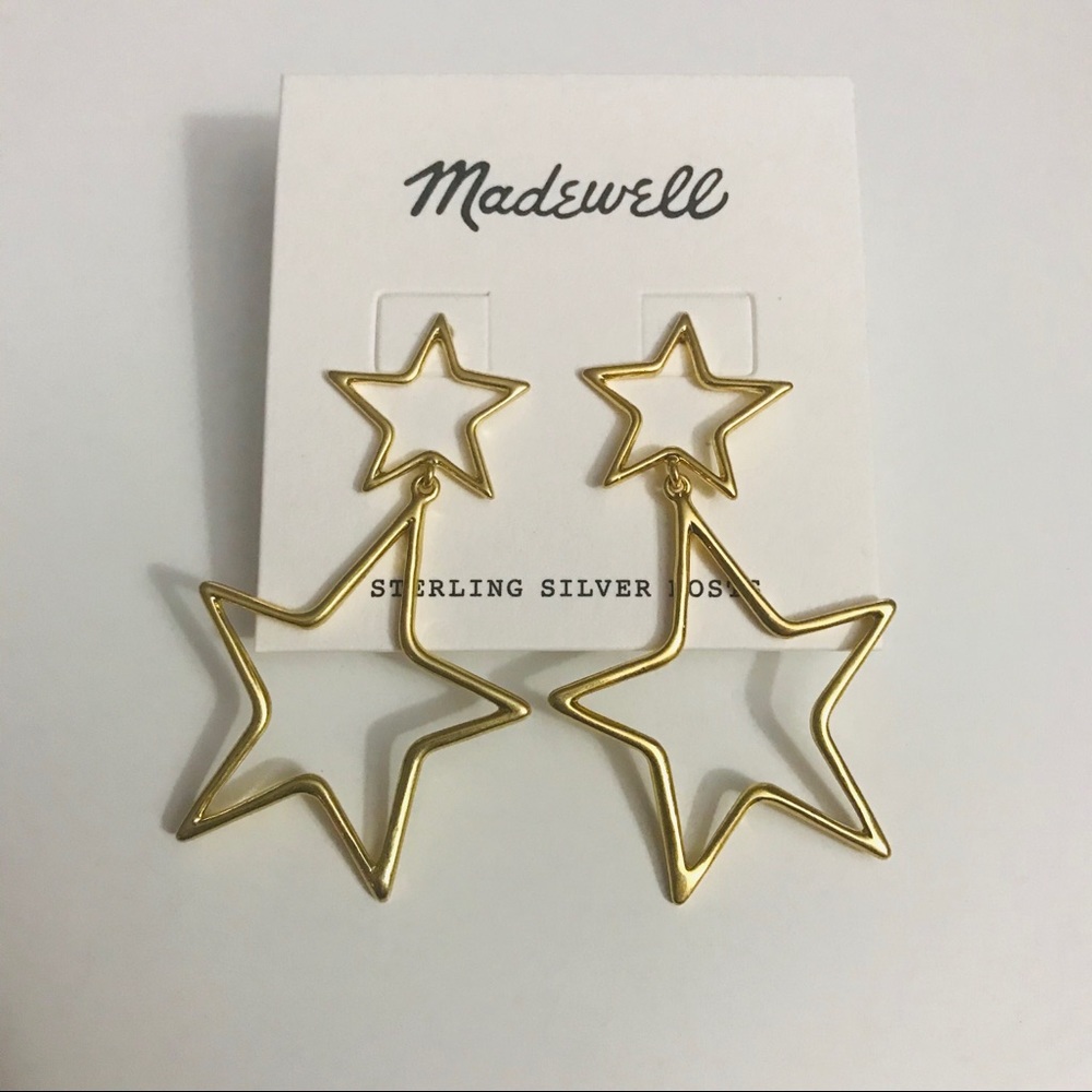 Madewell Night Star Statement Earrings NWT LAST - Picture 2 of 7